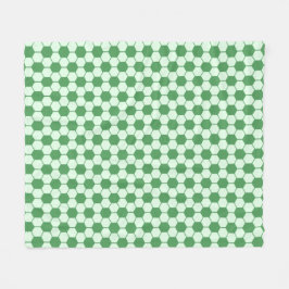 Football / Soccer Ball Texture Pattern - Green   フリースブランケット
