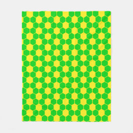 Football / Soccer Ball Texture - Yellow & Green  フリースブランケット
