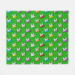 Football / Soccer - Balls & Boots Seamless Pattern フリースブランケット