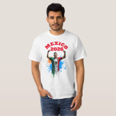 Football Soccer Goal Celebration Mexico Flag 2026 Tシャツ (正面フル)
