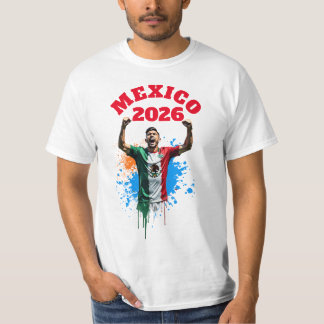 Football Soccer Goal Celebration Mexico Flag 2026 Tシャツ