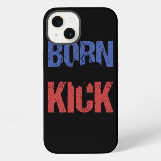 Football Soccer Kicker Born To Kick Gift Idea iPhoneケース (裏面)