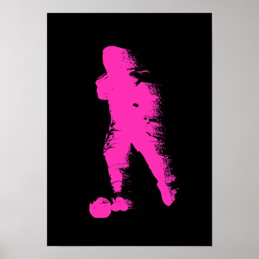 Football / Soccer Player - Abstract Watercolor Art ポスター (正面)