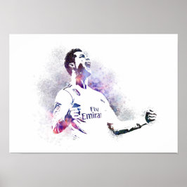 Football / Soccer Player - Abstract Watercolor Art ポスター