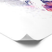 Football / Soccer Player - Abstract Watercolor Art ポスター (角)