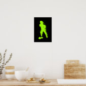 Football / Soccer Player - Abstract Watercolor Art ポスター (キッチン)