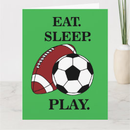 Football Soccer Player Coach Birthday カード