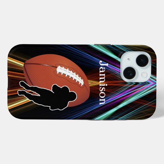 Football Sport player and ball Personalize Case-Mate iPhoneケース (裏面 (横))