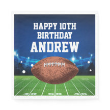 Football Sports Happy Birthday Napkins