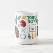 Football Sunday Morning Mug Game Day Touchdown Mug コーヒーマグカップ (中央)