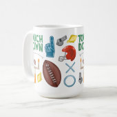Football Sunday Morning Mug Game Day Touchdown Mug コーヒーマグカップ (正面左)
