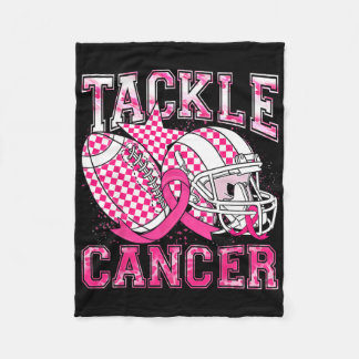 Football Tackle Breast Cancer Pink Breast Cancer A フリースブランケット