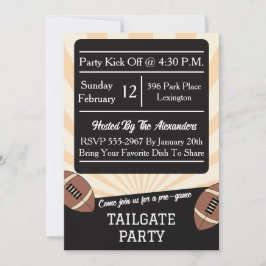 Football Tailgate Party Invitation Tailgating  招待状