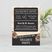 Football Tailgate Party Tailgating Barbecue BBQ 招待状 (スタンド正面)