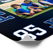 Football Team High School Sports Picture Collage ポスター (角)