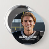 Football Team Player Custom Photo Buttons 缶バッジ (正面&裏面)