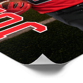 Football Team Senior MVP Player Photo Gift Sports ポスター (角)