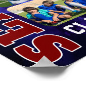 Football Team Senior Night Sports Photo Collage ポスター (角)