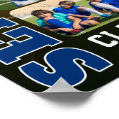 Football Team Senior Night Sports Photo Collage ポスター (角)