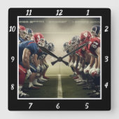 Football Teams Showdown スクエア壁時計 (正面)