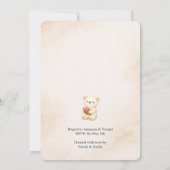 Football Teddy Bear Little MVP Baby Shower 招待状 (裏面)