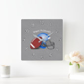 Football Textured Background photo personalize スクエア壁時計 (ホーム)