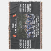 Football Thank You Coach From The Team Players スローブランケット (正面縦)