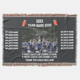 Football Thank You Coach From The Team Players スローブランケット