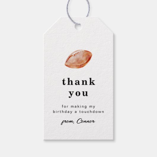 Football Thank You Tag ギフトタグ (正面)