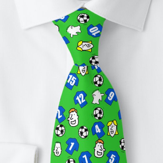 Football Theme with Blue Shirts ネクタイ