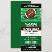 Football Ticket Birthday 招待状 (正面/裏面)