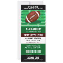 Football Ticket Birthday