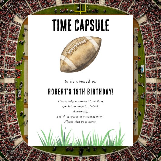 Football Time Capsule 1st birthday  ポスター