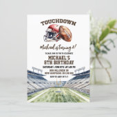 Football Touchdown Birthday 招待状 (スタンド正面)