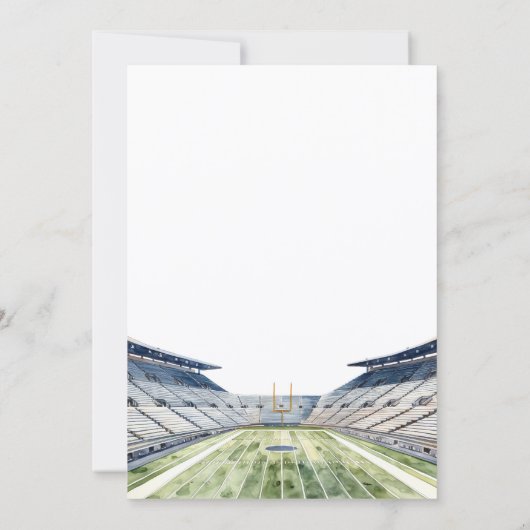 Football Touchdown Birthday 招待状 (裏面)