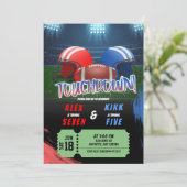 Football Touchdown Game Time Joint Birthday 招待状 (スタンド正面)