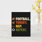 Football Turkey Thanksgiving For Kids Boys Men  カード (黄色い花)
