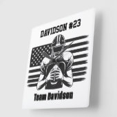 Football Wall Clock スクエア壁時計 (傾斜)