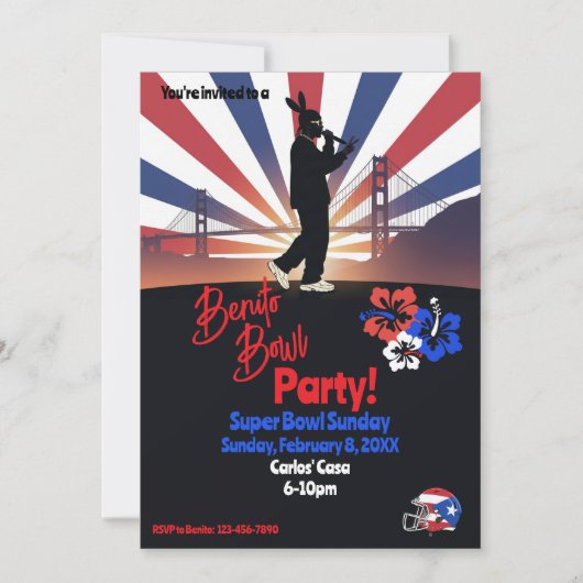 Football Watch Party Invitation 招待状 (正面)