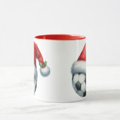 Football wearing a Santa Hat マグカップ (中央)