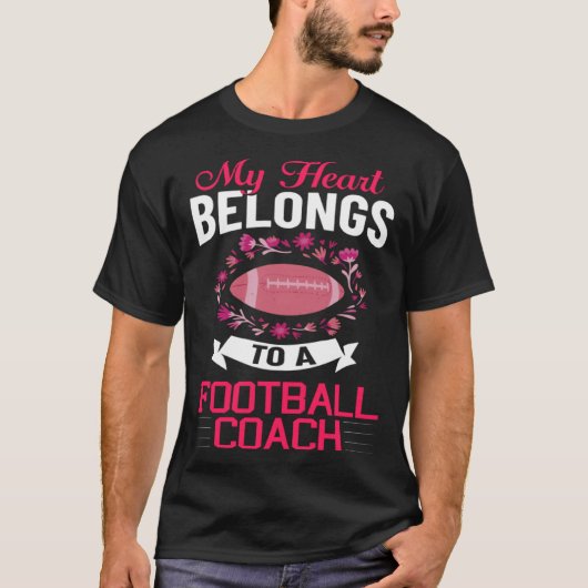 Football Wife Girlfriend Quotes Game Coach Player  Tシャツ (正面)