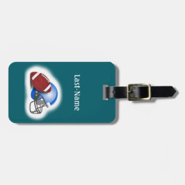 Football - with Football & Helmet personalize ラゲッジタグ