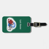 Football - with Football & Helmet personalize ラゲッジタグ (正面横)