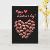 Footballs Form Heart Valentines Card カード (黄色い花)