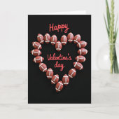 Footballs Heart Pattern Card カード (正面)