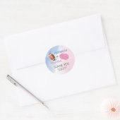 Footballs or Pom Poms gender reveal stickers ラウンドシール (封筒)