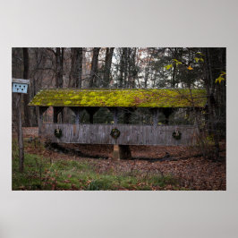 Footbridge in Fall ポスター