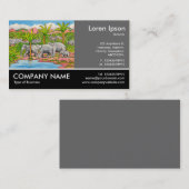 Footed写真 – 60pcグレー – ゾウ 名刺 (正面/裏面)