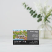 Footed写真 – 60pcグレー – ゾウ 名刺 (スタンド正面)