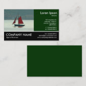 Footed Photo -ヴィンテージセーリングヨット 名刺 (正面/裏面)